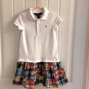 Girl’s Polo Ralph Lauren Pique Polo Dress, 3/3T